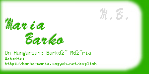 maria barko business card